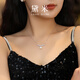 Chinese Valentine's Day gift for girlfriend smile8-9mm perfect round seedless freshwater pearl necklace women's S925 silver clavicle silver/8-9mm perfect round freshwater pearl pendant