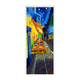 Fantasy van Goghs Sternenhimmel Ölmalerei berühmte Maltürsticker Renovierter selbstklebender ganzer Schlafsaal Wand Dekorative Glasgarderobe Tür Mt3291 Weiß Kleber klein