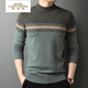 Classic car (COCHE CLASICO) cardigan men's thick pure wool men's sweater new style middle-aged and young pullover knitted base shirt fashion boutique p15620 Navy XL 175