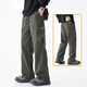 Pantalones casuales europeos y americanos de Charlotte para hombres en verano delgada solta 2025 NUEVA Marca de moda Pantalones de carga al aire libre 9857B Negro [Summer delgado] L 105Jin [Jin iguala 0.5 kg] -120Jin [Jin equivale a 0.5 kg]