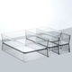 Pupan Andere Aufbewahrungsboxen Küchenschubladen eingebaute Partition transparente schmale Streifen Tabelle Stäbchen Stäbchen Station Rechteckige 4877. Seite U Transparent Korb mittelgroß 1 pt hohe transparent