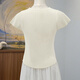 
Silk Cypress V-neck sweater 2025 summer new women's lace splicing gentle lady design top