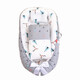 Hemei portable baby nest anti-pressure crib mid-bed bionic baby pillow mommy travel crib Star travel (HDJ with quilt) 50*85