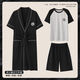 UKUHPK男士夏季薄款睡衣三件套短袖短裤家居服长款浴袍 7205+9913 【睡袍三件套】 L