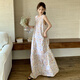 
IOSN 2025 new vest long skirt sexy nightgown long ankle long skirt internet celebrity can be worn with a blouse 8002 sleeveless skirt red polka dot shrink large one size F skirt length 12590-150Jin [Jin equals 0.5 kg]