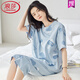 LangSha 2025 new pajamas for women in summer pure cotton short-sleeved cropped pants casual home clothing summer thin suit YN1278 YN6278 M Recommended 80-100