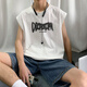 Long night men's vest pure cotton pure cotton vest men's summer 2025 new ins trendy brand Hong Kong style sports and leisure teenagers [3937-digit 7] White M 80-110Jin [Jin equals 0.5 kg]
