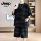 Jeep Spirit Summer Thin Cool Cost Men's New 2025 Handsome Tengit, shorts Short Shirts T-shirt Casual Sports T6630 METTERS BLANC SUIS M 90-110JIN [Jin est égal à 0,5 kg]