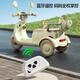 McGonzi Children's Electric Vehicle Motorcycle-Dreirad 1-3-6 Jahre alt können Erwachsene, männliche und weibliche Baby-Eltern-Kind-Zwei-Sitzer-Spielzeugautos mitnehmen [Single Drive + 6V4.5 Batterie + frühe Bildungsmusik]