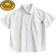 G.duck children's clothing boys white short-sleeved shirt 2026 new style children's solid color shirt baby summer top trendy white 140