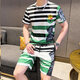 花花公子（PLAYBOY）轻奢潮牌男装夏装2025新款衣服男士冰丝t恤短袖短裤搭配一整套装 829白色套装 L 适合105-120斤