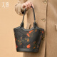 Tianxu Tianxu Patrimonio cultural intangible Xiangyunsha Persimmón Ruyi Nuevo estilo chino Crossbody Bocket bolso de cubo para mujeres