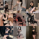 Night Fun (yequ) Verschiedene sexy Unterwäsche ol Lehrerin JK Katze Uniform Pure Maid Cheongsam Nachtclub Kombination Y867 Leopardendruck Rock gleich groß