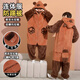 Woodcutter couple one-piece pajamas female student autumn and winter cartoon coral velvet plus velvet thickened home clothes men's loose coral velvet-YPF#3890# [zippered one-piece] M 165c women's L size [weight 100-120Jin [Jin equals 0.5 kg]]