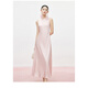 Mandy Zhang Ou Ruofeng hellrosa sanftes Acetatkleid für Frauen weiches satin diagonal geschnitten einfaches elegantes Kleid langer Rock Tianzhu Pink L