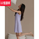 Hengyuanxiang pajamas with chest pad for women's home clothing vest short skirt with inner buzzing dots girl student dormitory breathable thin summer green vest skirt 11975 L (suitable for 100-120 Jin [Jin equals 0.5 kg])