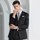 Angel Bird Business Formal Men's Suit (Top) Groom Wedding Suit KEBB241001U Black 48A