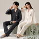 
Cat Man Pure Cotton Couple Pajamas Spring and Autumn 2025 New Long Sleeve Large Size Thin Casual Outdoor Outdoor Men's and Women's Home Clothing Set 02D16802 M Women
