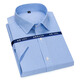 Sieben Wolf (SW1960) Dünnes Baumwollsommer-Sommer-DP-Fertigkeit Lutai Kurzärärmelte Hemdgeschäft Großgröße Blaues, formales, halbärztes 5009DP-Ready-to-Wear-Kurzärmel 37 37