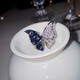 Super fairy three-dimensional butterfly opening adjustable ring women ins trend light luxury niche index finger cold wind ring 1 blue butterfly ring opening adjustable
