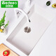 
Yidiou Quartz Stone Kitchen Sink Washing Basin Granite Washing Basin Large Single Tank Washing Basin 7170 Limited time order to send drain basket reinforcement with undercounter basin