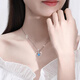 Ji Shizhe's Eternal Heart PT950 Platinum White Gold Necklace Women's Moissanite Diamond Birthday and Valentine's Day Gift for Girlfriend Merchant Warehouse/Free Engraving Light Luxury Style - Set with Eight Hearts and Eight Arrows Zirconium Diamonds