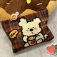 Cosmetic bag, portable large-capacity retro plaid storage bag, stylish travel and outing toiletry bag, coffee puppy storage bag
