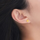 Luk Fu -Schmuck, Fußgoldgoldohrringe Fußgold goldene Ohrringe, preislich ca. 0,97 g - mit Silikonohrstöpsel