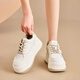 NOSSKISS luxury high-end brand shoes for women 2025 new small height-enhancing thick sole versatile sports and casual white shoes red 37