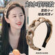 Liu Yifei's same style hairband with teeth and non-slip 2025 new high-end hairpin, western style fashion high skull headband for women, black rhinestone headband - versatile temperament