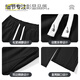Pull back casual pants men's winter velvet warm pants men's loose wide-leg straight men's long pants black XL