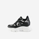 Iijin 2024 Nuevo 9.5 cm de espesor Sole Moda de moda casual Helpes empalmados zapatos de papá casuales Mujeres Yf677rah Black 34