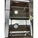 Tapa de mesa de fregadero de acero inoxidable e inferior Cuenca de cocina pequeña y doble ranura K-3884/97827T/97829T/97830 Rango único 3884 Piezas de entrega