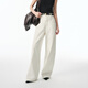 Peacebird Damen-Jeans hoher taillierter Scimitar im Herbst lose schlampige Banane mit breitem Bein Denim White XL