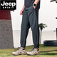 Jeep Spirit Summer delgado Pantalones casuales de hombres versátiles Pantalones de trabajo deportivo elástico para hombres Pantalones negros M (110-125Jin [Jin equivale a 0.5 kg])