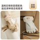 JIUMU warm leather gloves for women in winter plus velvet windproof outdoor driving and riding electric bicycle cold-proof touch screen gloves