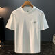 Jeep Spirit2025 Neues gestickter kurzärztes T-Shirt für Herren Sommer weiß dünn einfaches T-Shirt Weiche und lässige halbe Ärmeln mit Top White 6 gedrucktes JSW9923 M geeignet für 90-108jin [Jin gleich 0,5 kg]