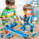 Onevan Boy Magnetic Spleißen Kinderspielzeug Puzzle Versammlung Deformation Engineering Car Boy King Kong Roboter 3 Jahre alt 6 Geschenke Militärsee, Land und Luft (20 Stücke Set) Lieferbox Lieferbox