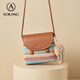 
Aokang Bag Women's Bag 2025 Trendy Light Luxury Shoulder Bag Fresh and Casual Fashion Crossbody Bag Birthday Gift for Girlfriend Rainbow Color (Cookie Dress)