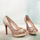 Boensa (boensa) zapatos bucas de pescado dhinestone rhinestone grieta de cuero de vaca
