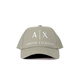 Armani (ARMANI) AX new product Men's/Women's neutral hats, baseball caps, Chinese Valentine's Day gifts 954039 CC513 U6167 Khaki Green AX embroidery