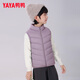 Yaya (YAYA) children's down vest for boys and girls, autumn and winter wear inside and outside, medium and large children's clothing, lightweight school uniform artifact vest jacket K black 160 160/80 (160)