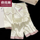 
Yu Zhaolin (YUZHAOLIN) 2024 new ice silk pajamas for women short-sleeved summer thin silk for outdoor wearable clothes set spring and summer light yellow #YX-9214 M [75-98]Jin[Jin equals 0.5 kg]
