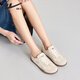 Huili women's shoes, De training shoes, breathable and versatile retro casual sports shoes for women, rice/white 40