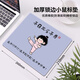 三色猫吾日三省搞怪插画鼠标垫小号办公学习电竞游戏防滑电脑键盘桌垫定制个性娱乐电竞文字便携护腕垫 15918吃啥 26厘米x21厘米x3毫米