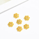 Xitong 18k gold hollow small flower holder partition color-retaining copper flower hat gasket DIY bracelet bracelet bead holder accessories material 867# hexagonal lotus (18k gold)[10 pieces]
