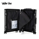 Walker Shop品牌【全铝镁合金】拉杆箱大容量行李箱金属万向轮男女旅行箱 铁灰色 卡扣 20英寸