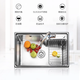 JOMOO kitchen sink 304 stainless steel sink single sink package sink 06119 675X435 (including kitchen universal hot and cold faucet)