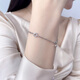 Damuni pt950 platinum bell bracelet for women genuine pure platinum crushed ice coin round bead platinum bracelet Mid-Autumn Festival gift 3.6g/length 16-19cm adjustable