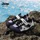 JEEP Jeep boys sandals children's river tracing shoes soft sole wading shoes girls beach shoes ivory white/obsidian black 31